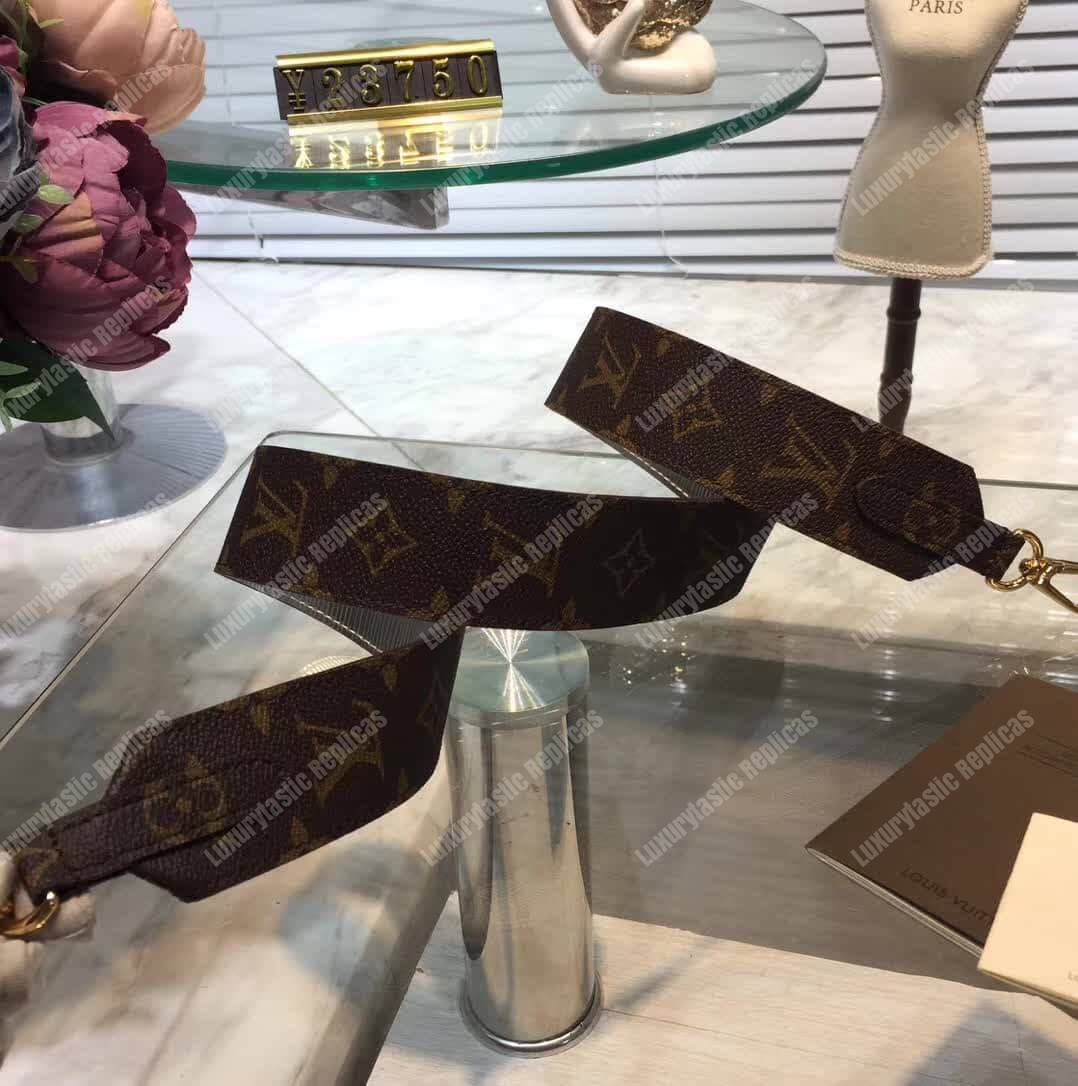 LV Monogram Shoulder Strap Silver