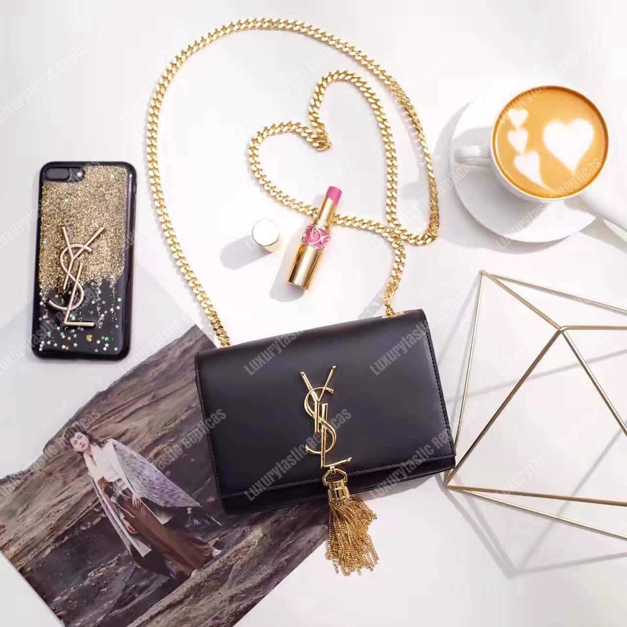 Saint Laurent Classic Small Kate Tassel Chain Black