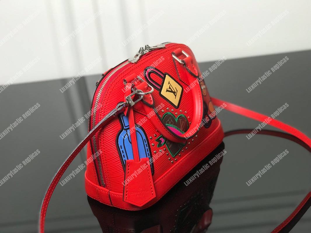 LV Alma BB Epi Leather Trunk-Maker Red