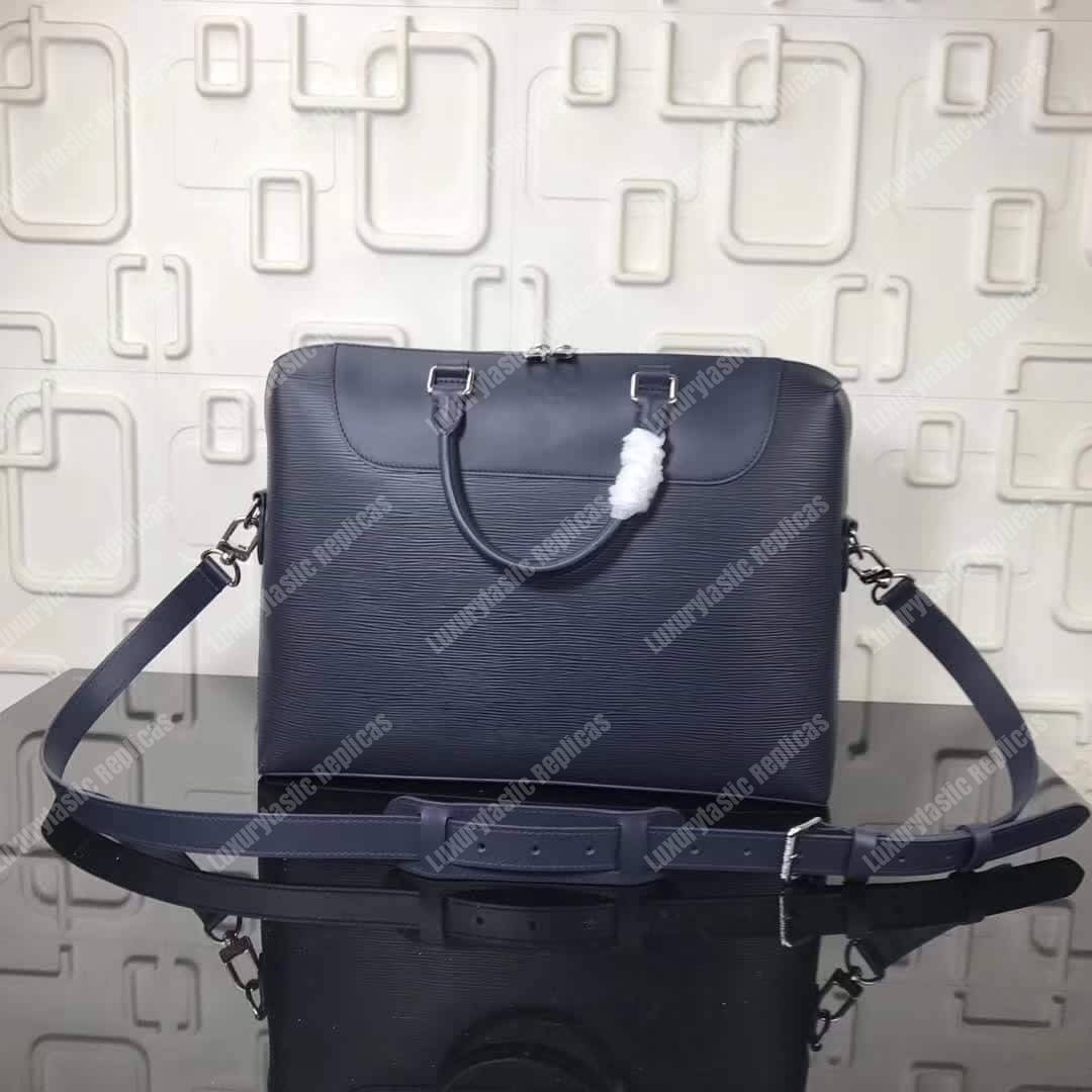 LV Porte-Documents Jour Epi Leather Navy Blue