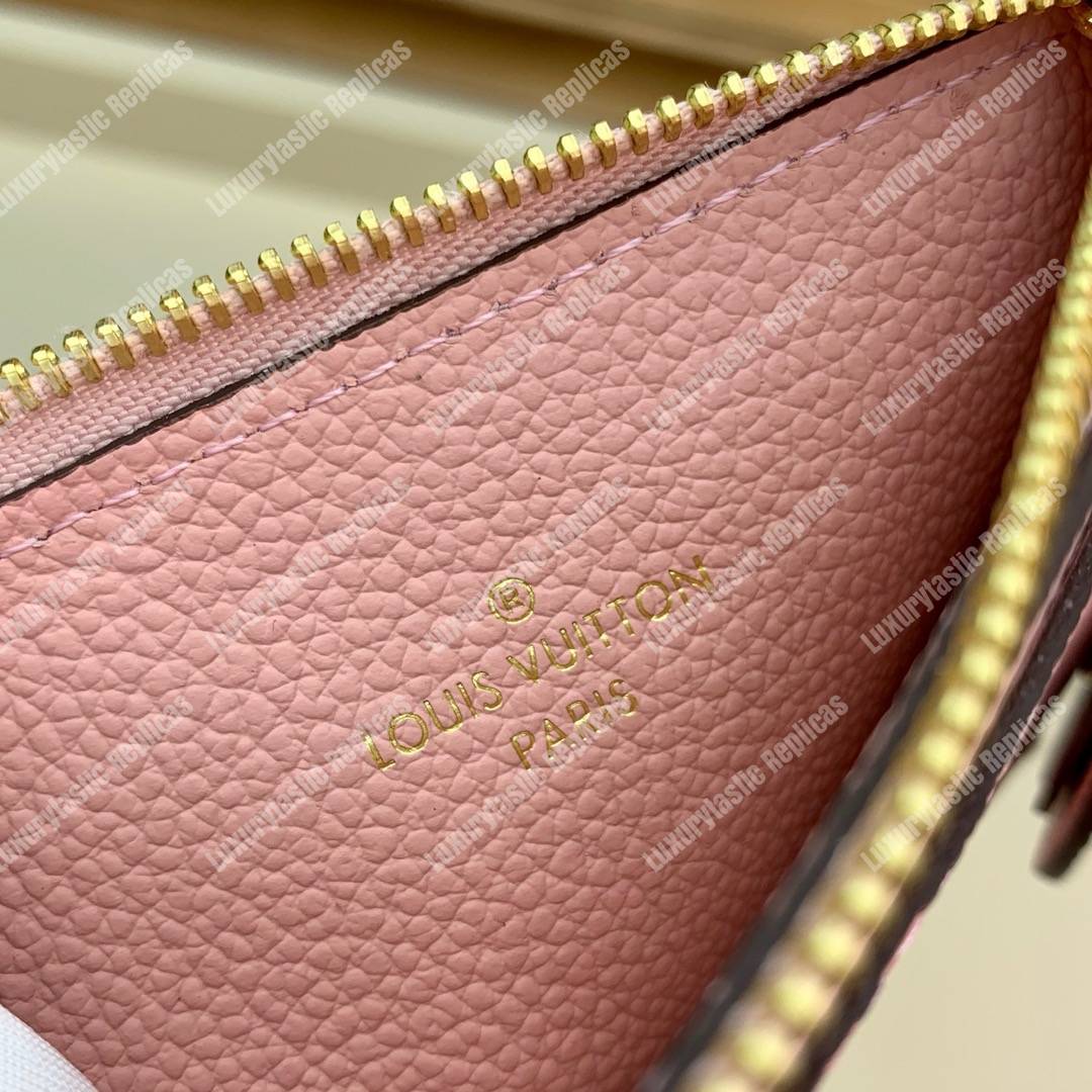LV Zipped Card Holder Monogram Pink