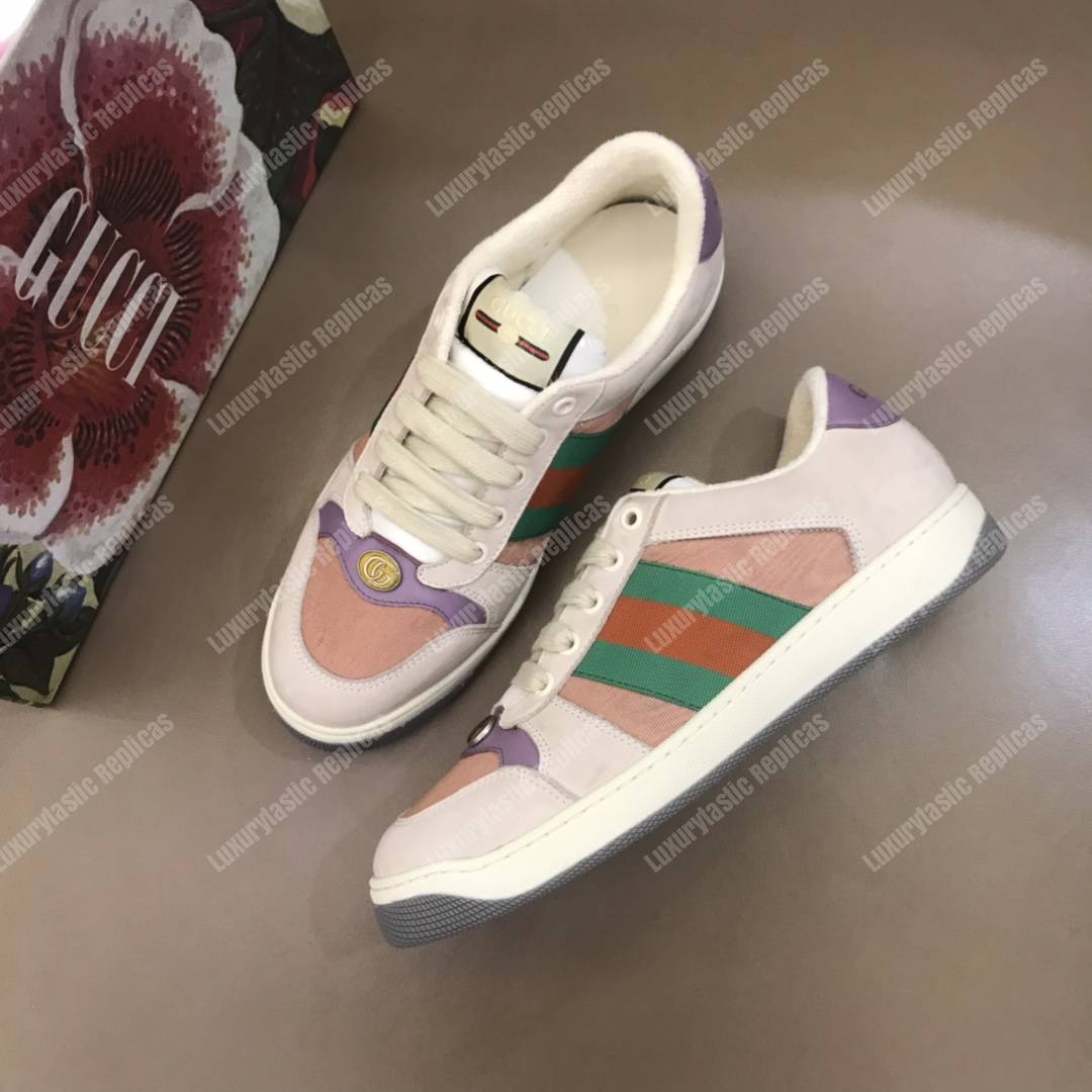 G*u*i women’s screener leather sneaker lilac