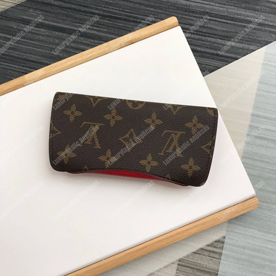 LV Woody Glasses Case Monogram Red