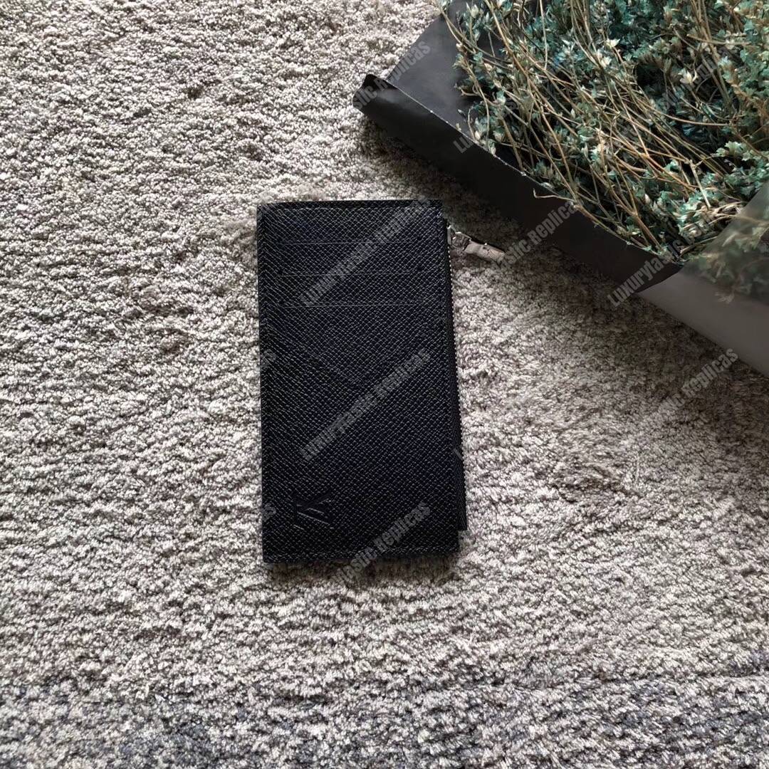LV Coin Card Holder Taiga Leather