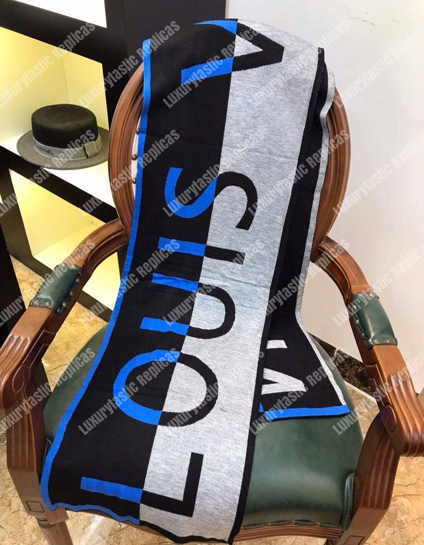 LV Horizon Scarf Gris Bleu