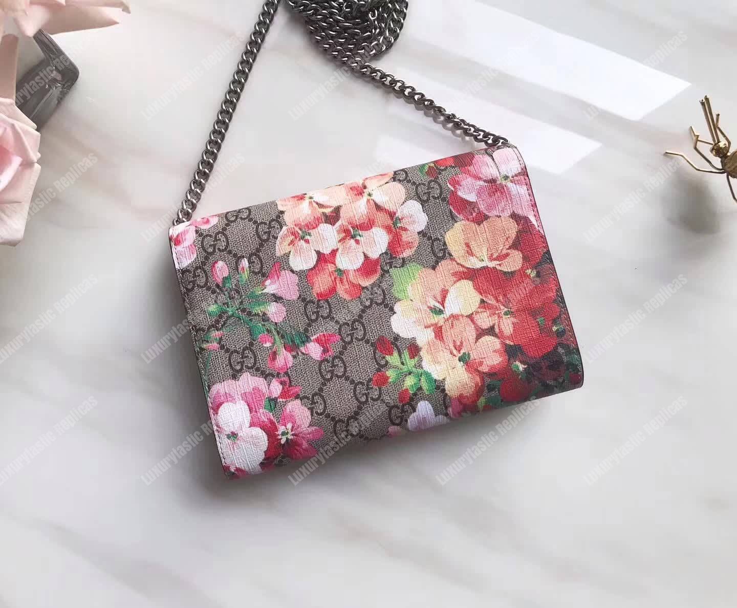 G*u*i dionysus blooms print mini chain bag