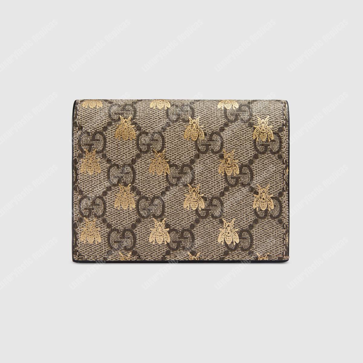 G*u*i gg sup*e bees wallet beige/ebony