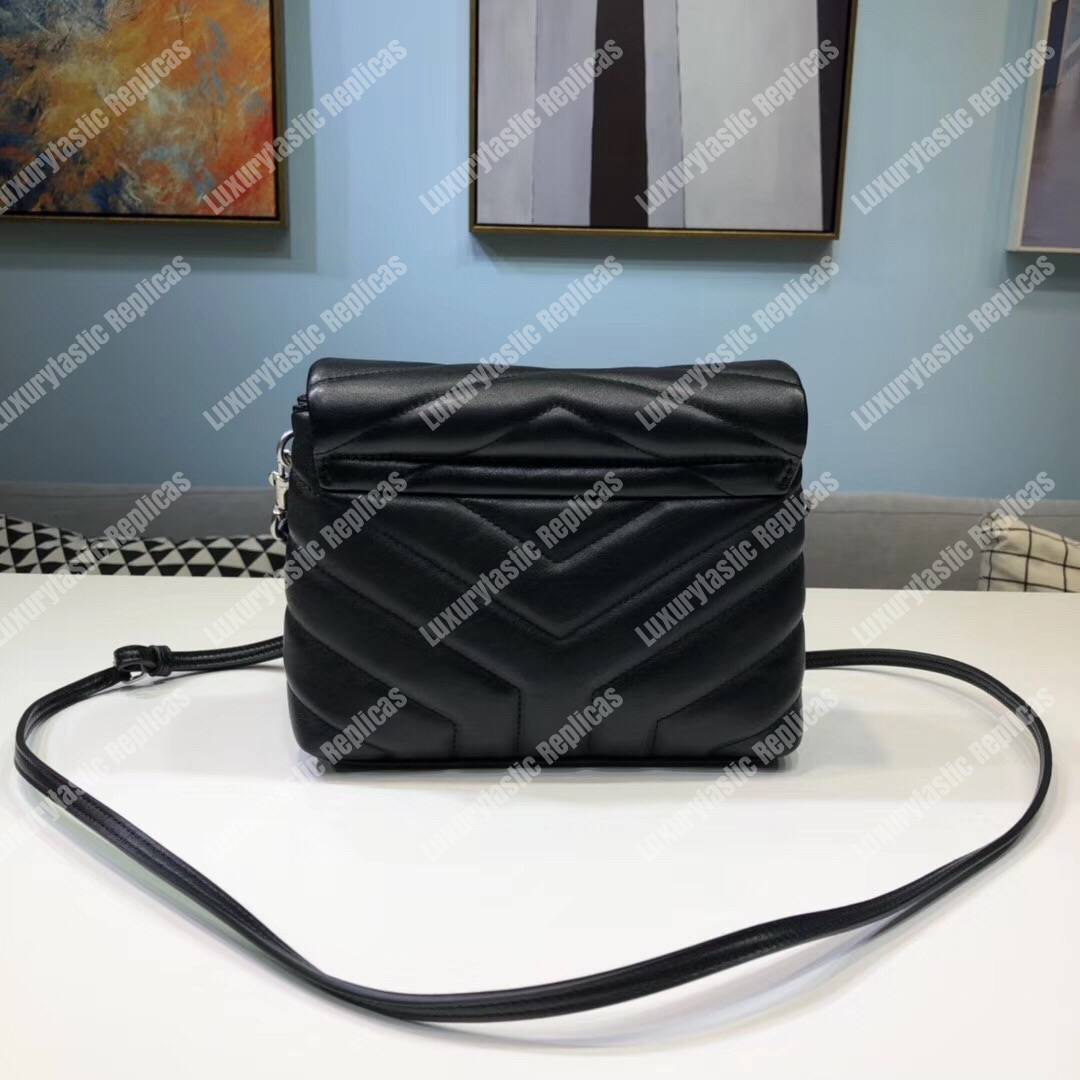 Saint Laurent Loulou Toy Bag In Matelassé “Y” Leather Black