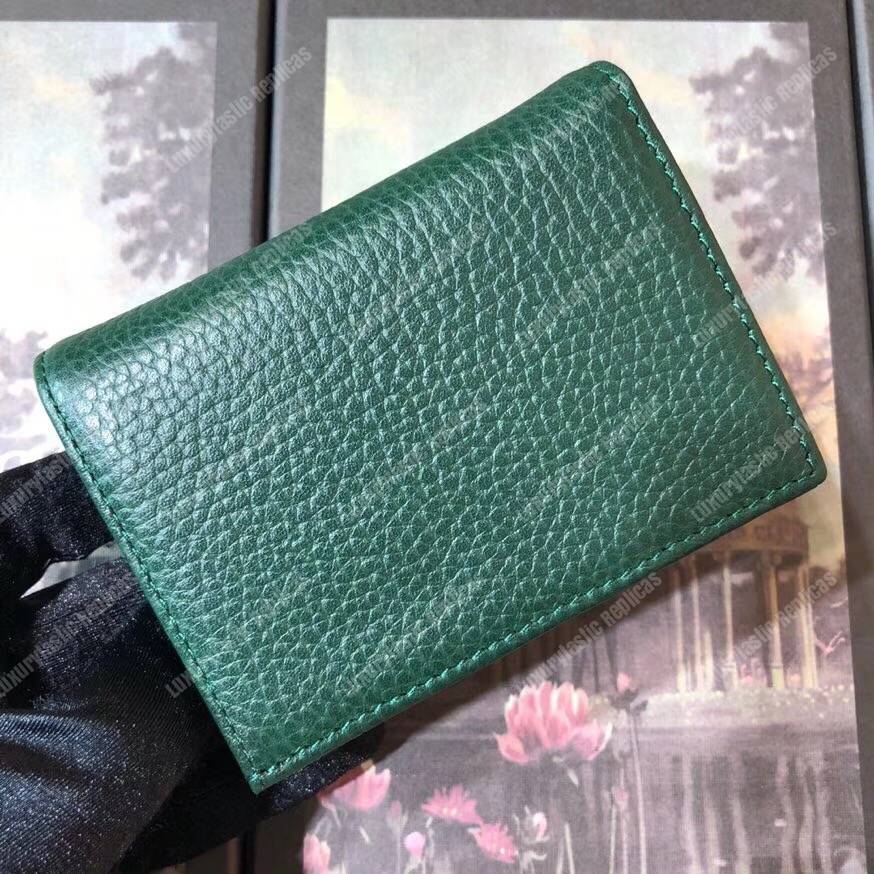 G*u*i garden leather wallet green with bat