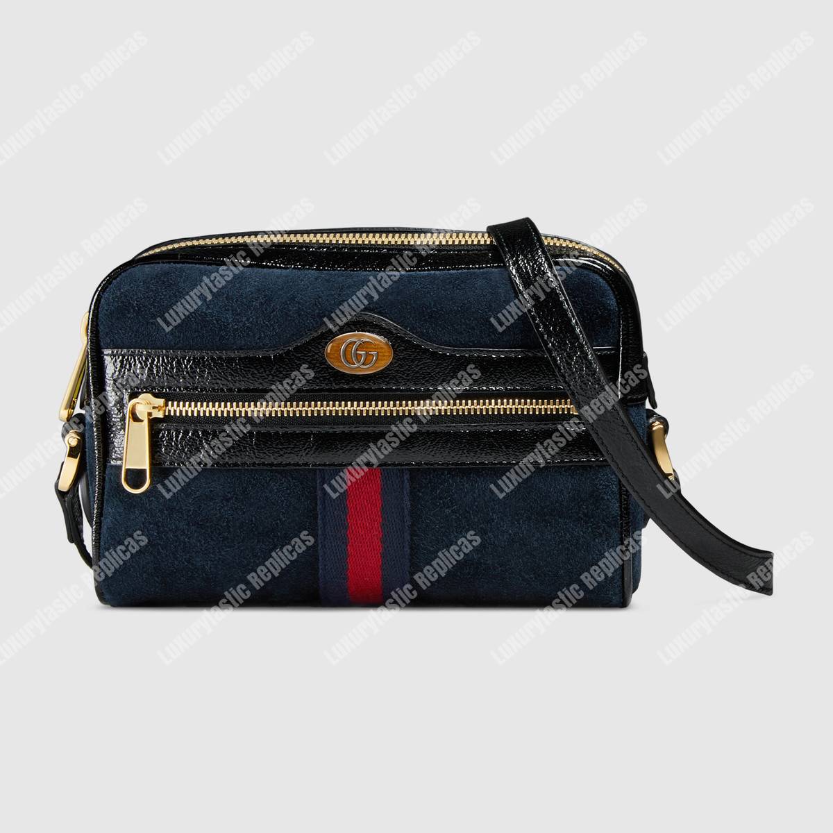 G*u*i ophidia suede mini bag blue
