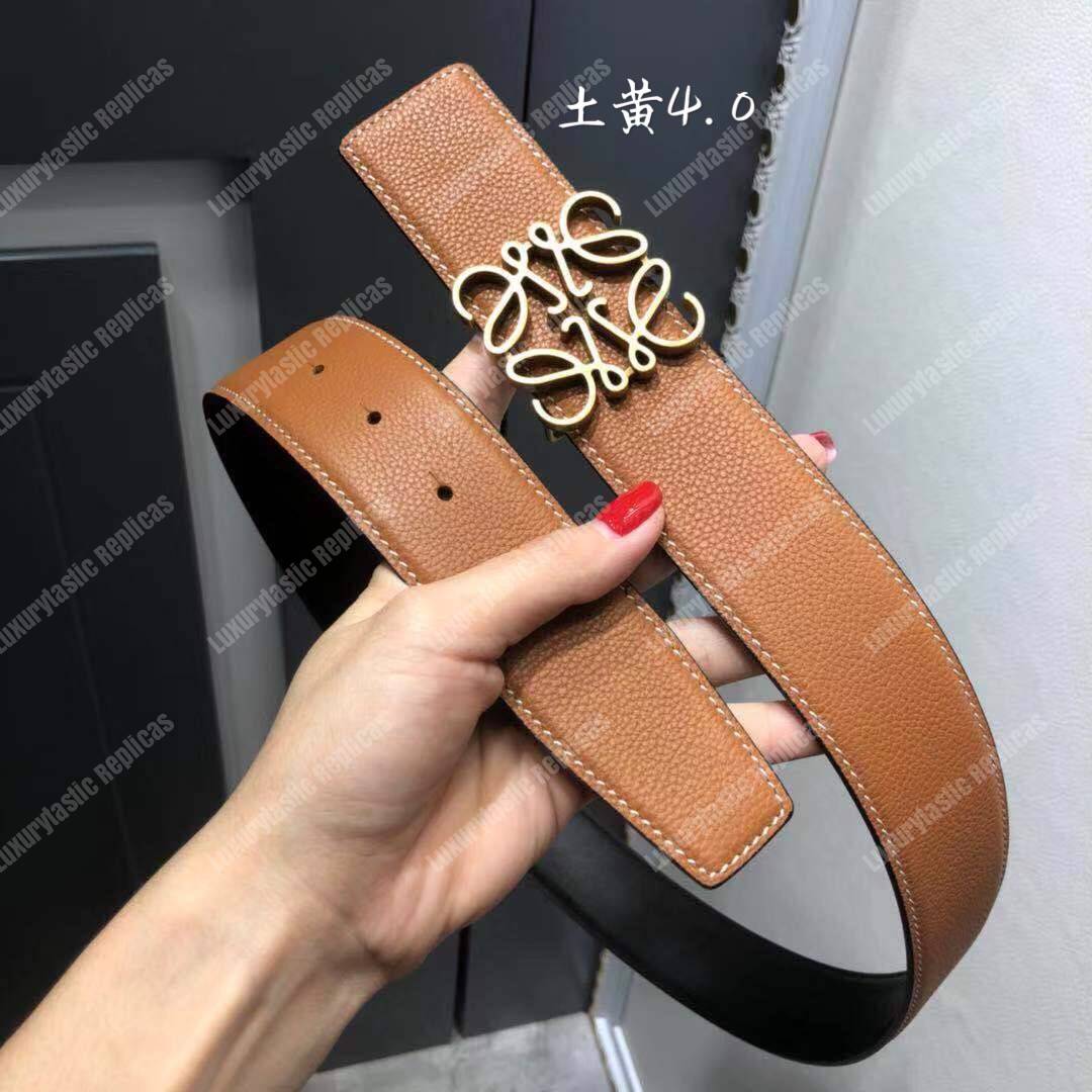 Loewe Reversible Anagram Belt 4 Cm Brown
