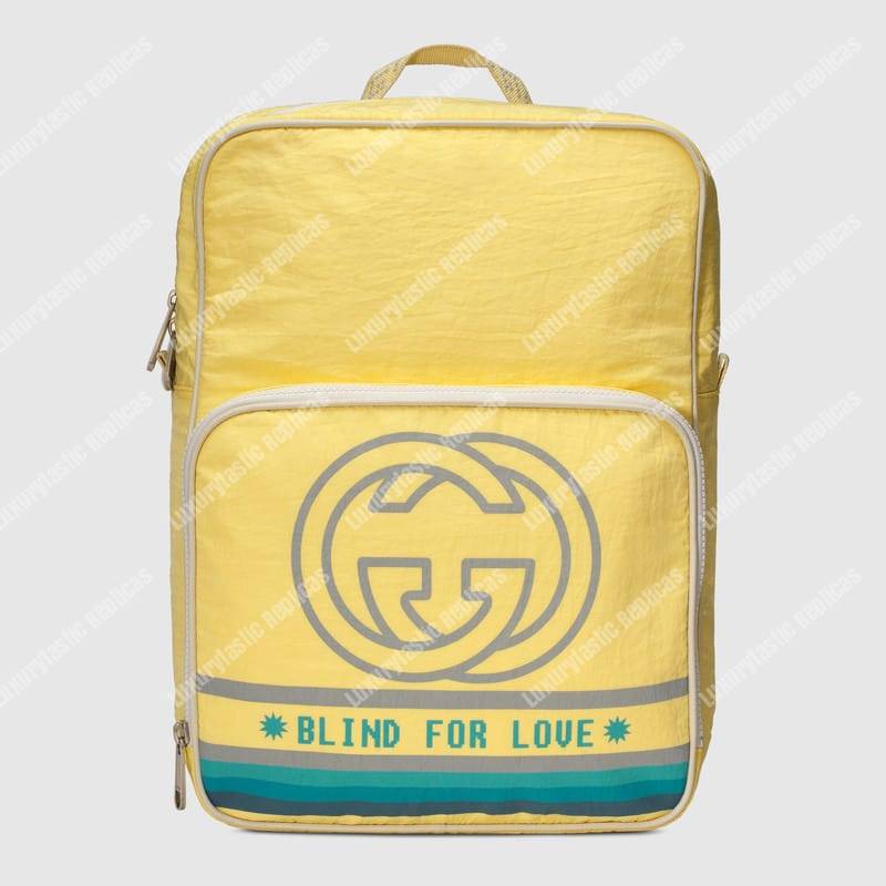 G*u*i medium backpack with interlocking g print yellow