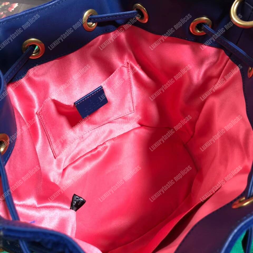 G*u*i gg marmont velvet bucket bag blue