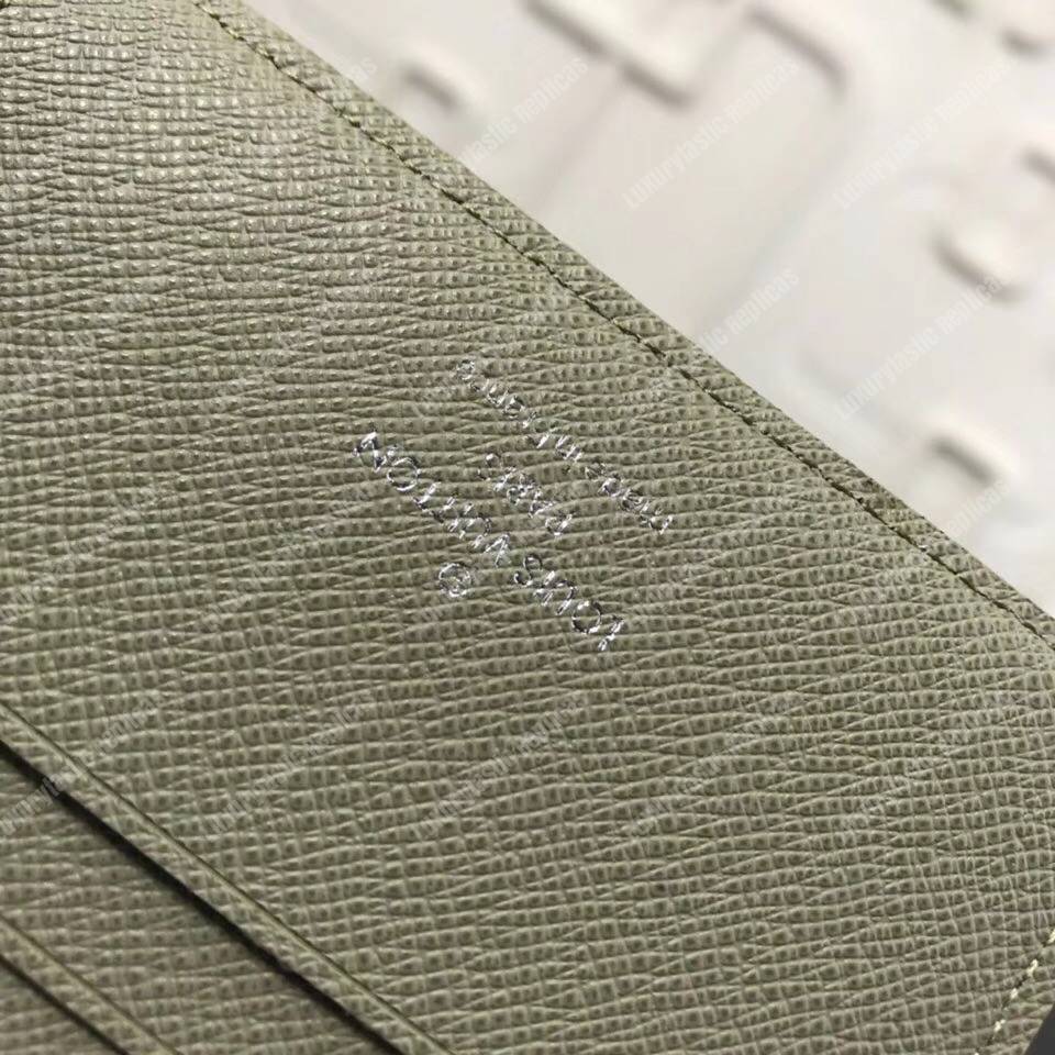 LV Multiple Wallet Taiga Leather Silver