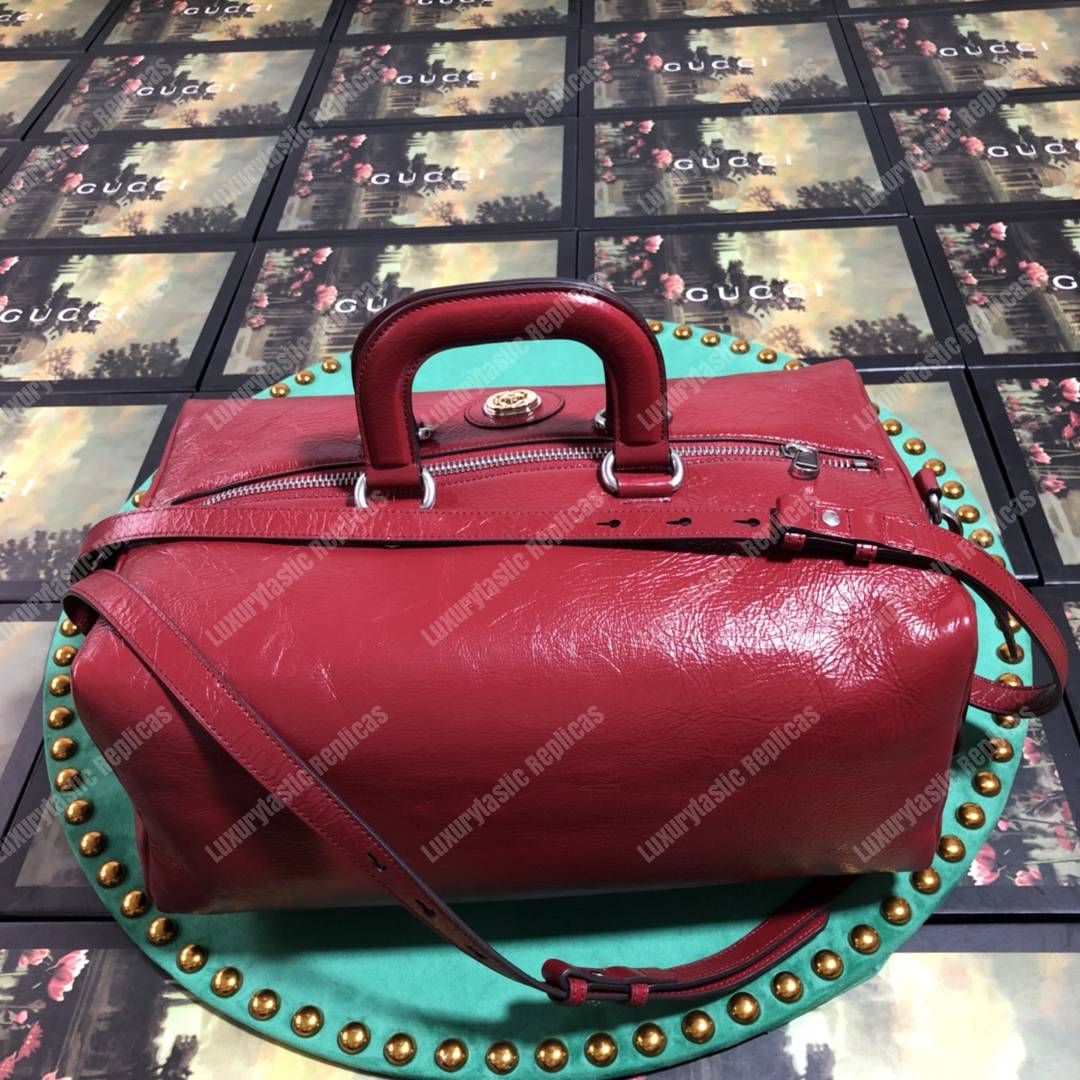 G*u*i soft leather backpack red