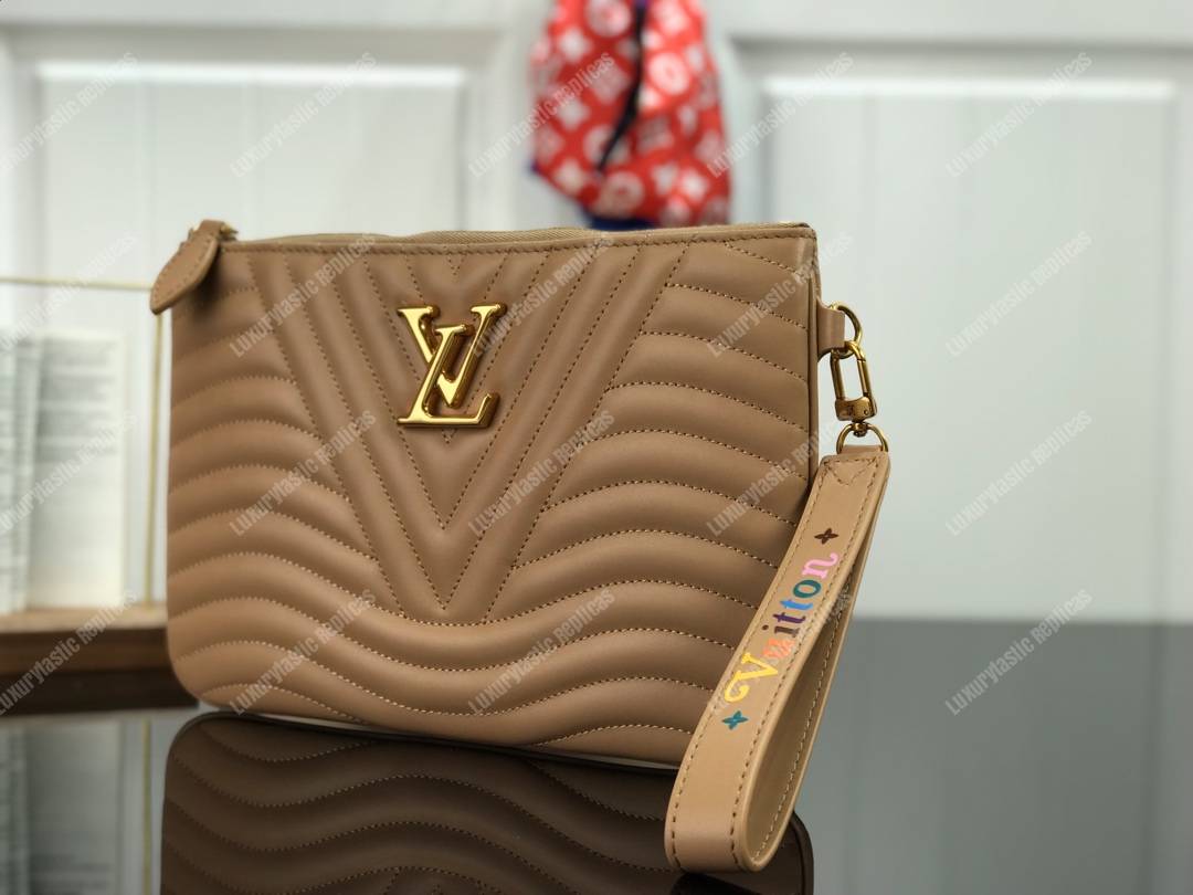 LV New Wave Zip Pochette Noisette Brown