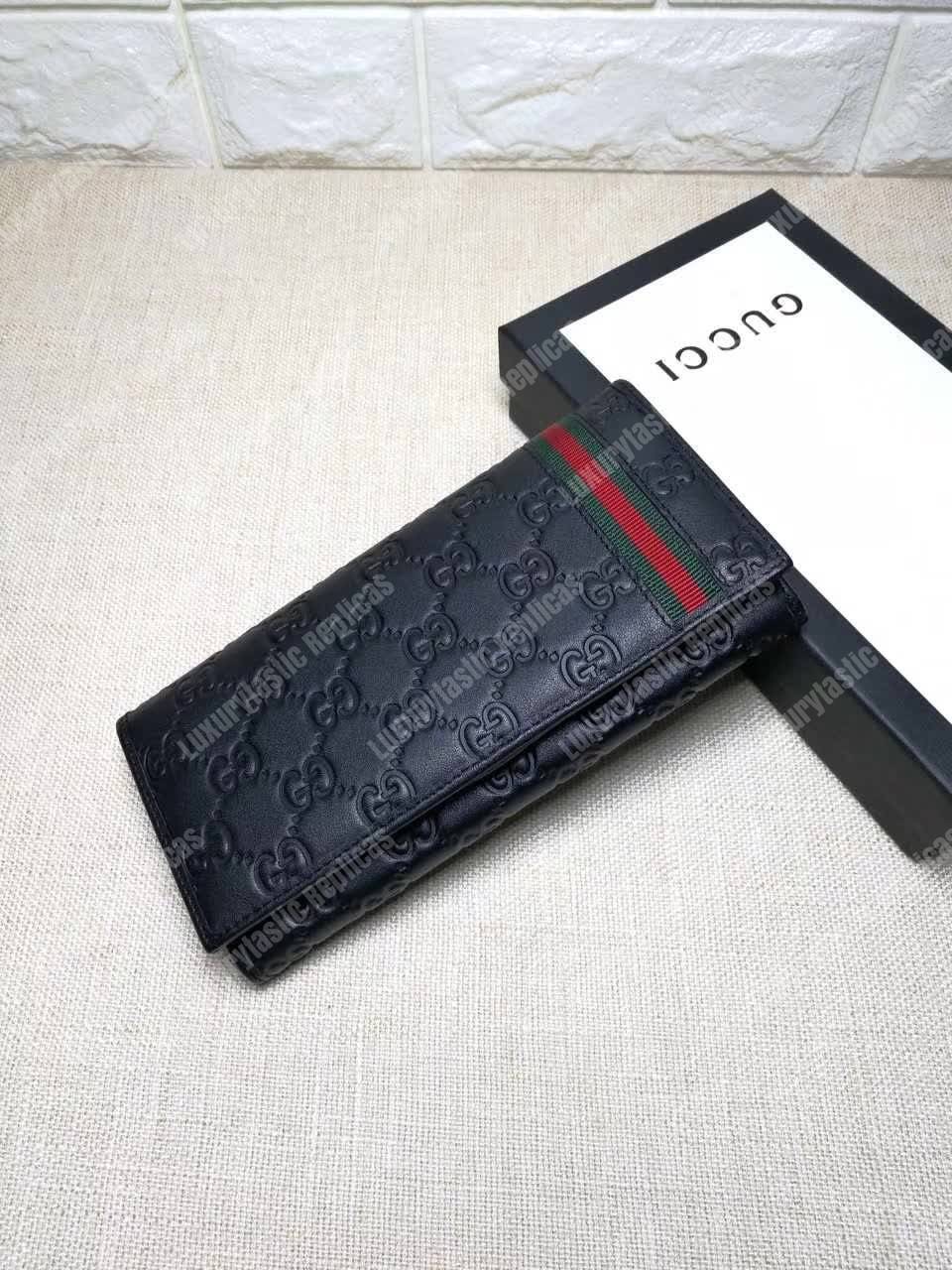 G*u*i gg continental offset web wallet black