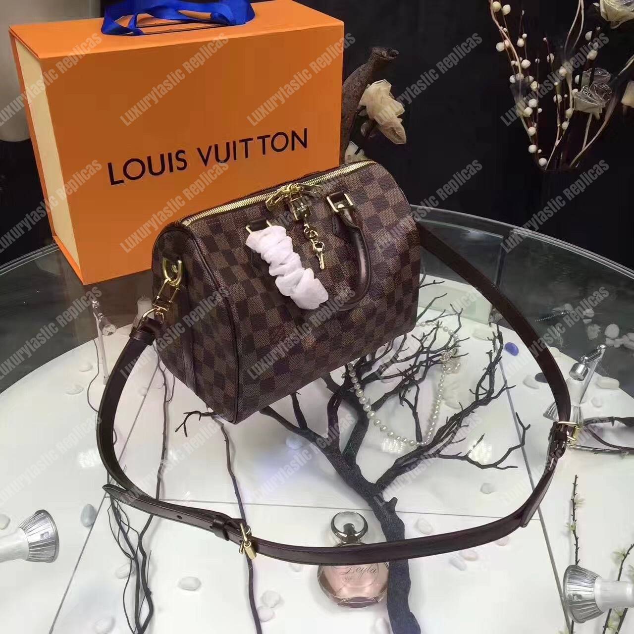 LV Speedy Bandouliere 25 Damier Ebene