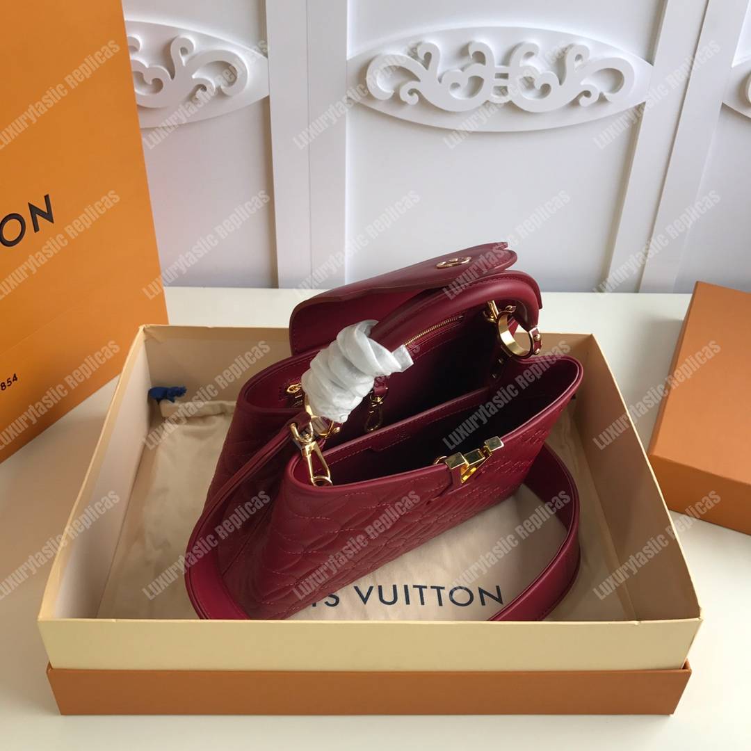 LV Capucines BB Rough Carmin