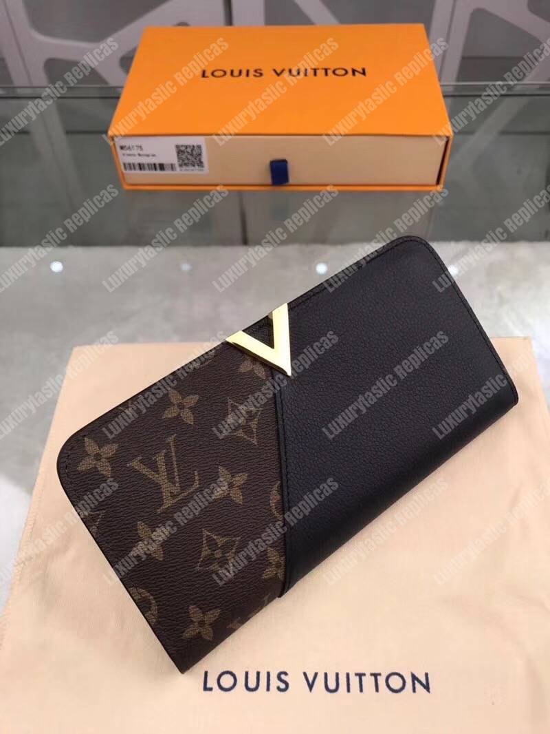 LV Monogram Canvas And Leather Kimono Wallet Black