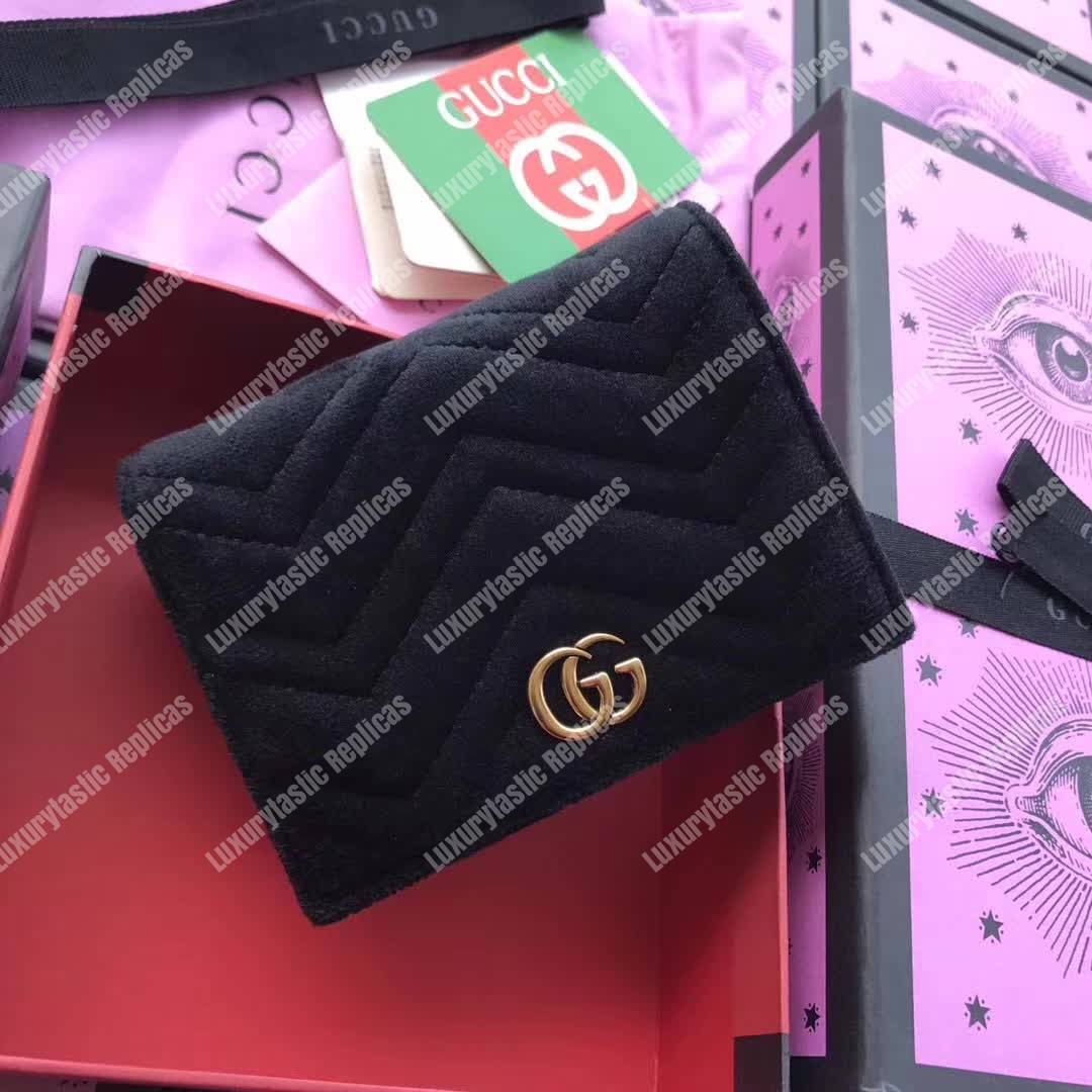 G*u*i gg marmont card case velvet black