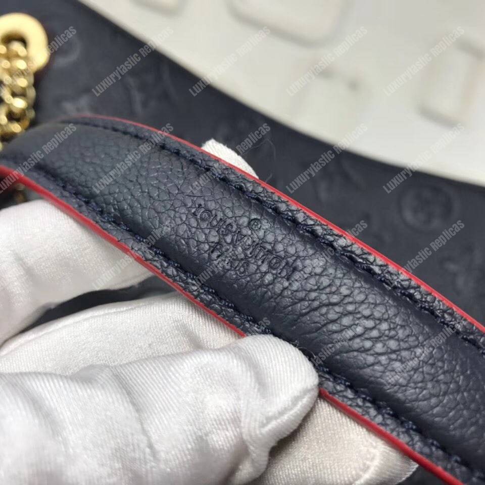 LV Surene MM Monogram Empreinte Leather Marine Rouge