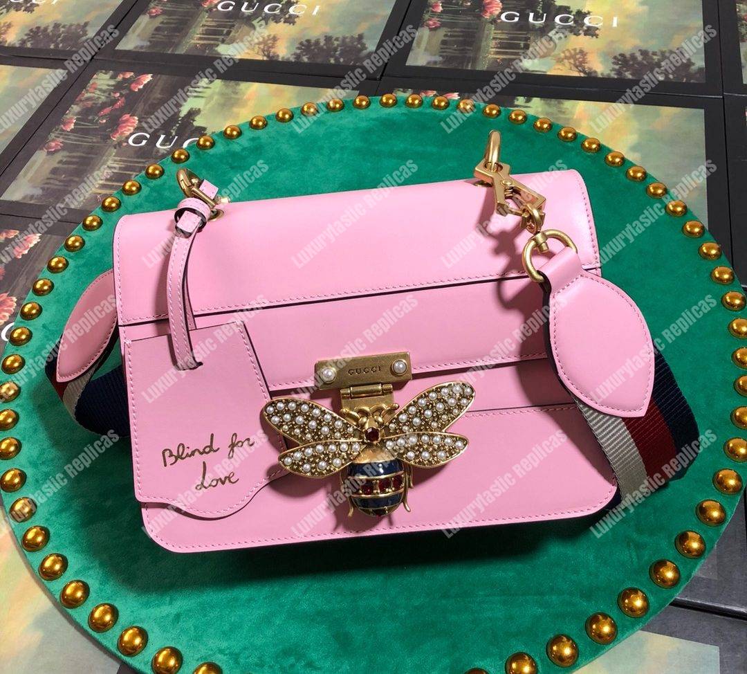 G*u*i queen margaret leather bag pink