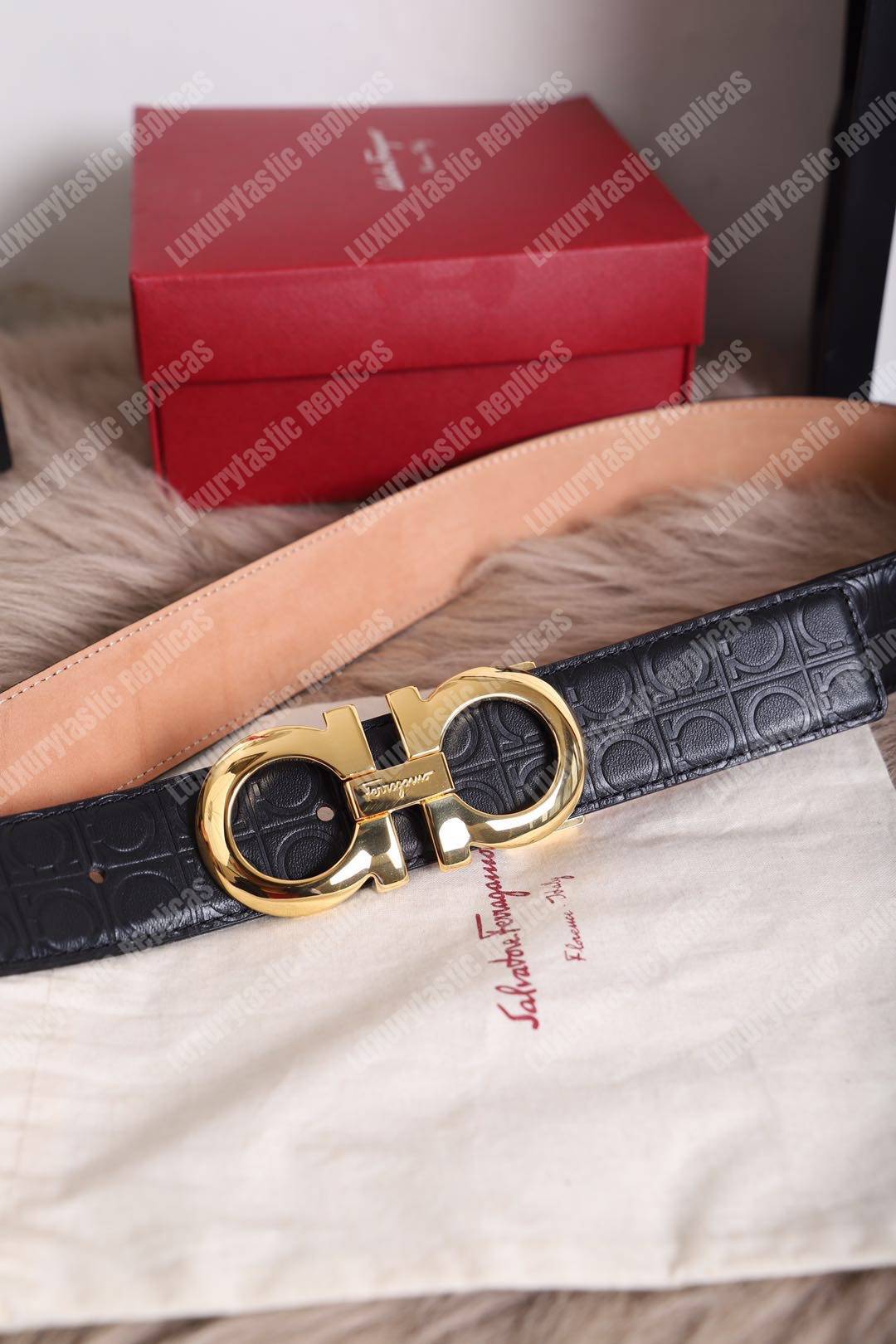 ﻿Salvatore Ferragamo Adjustable Gancini Belt