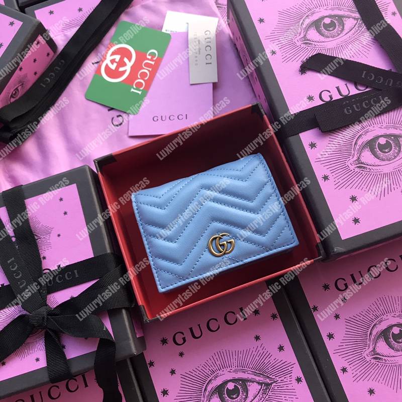 G*u*i gg marmont card case wallet aquamarine