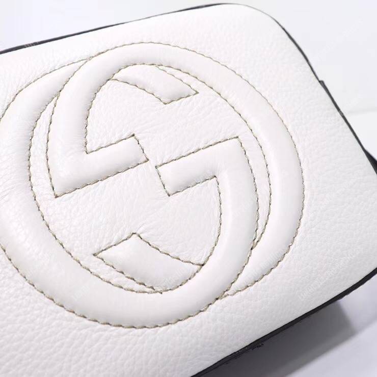 G*u*i soho small leather disco bag white/black