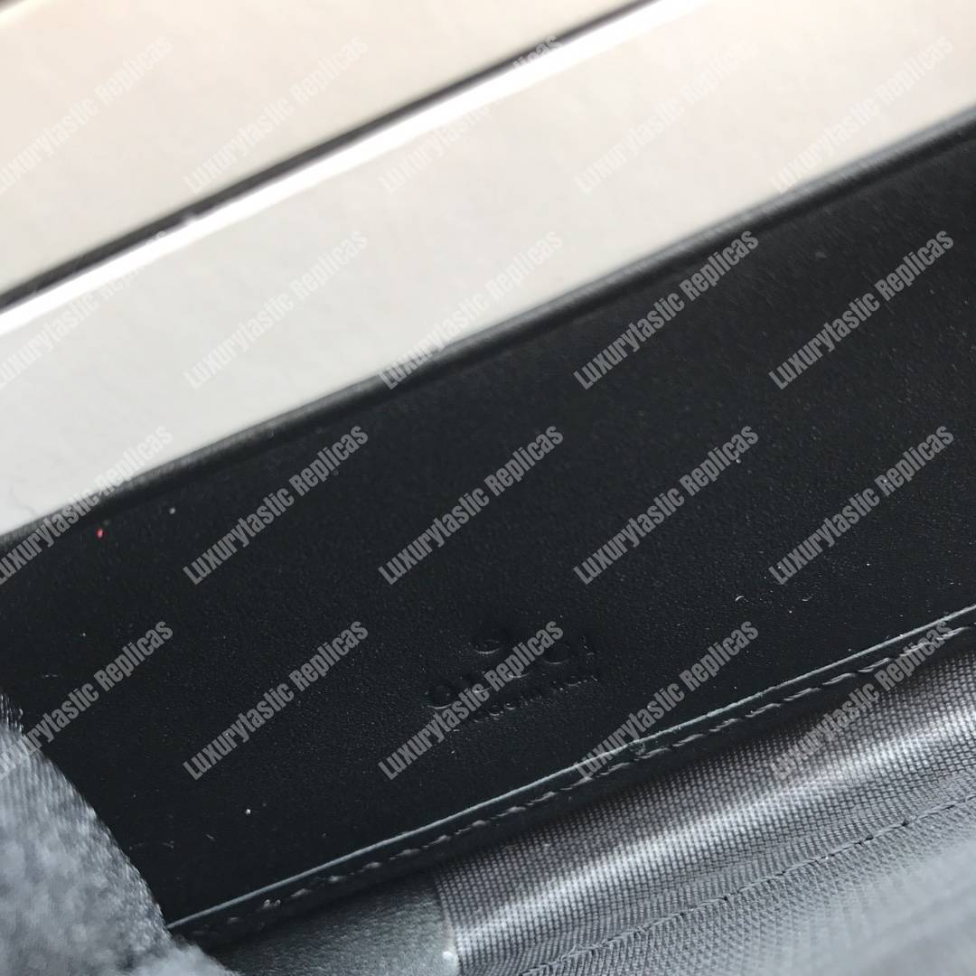 G*u*i sup*e zip around leather wallet black