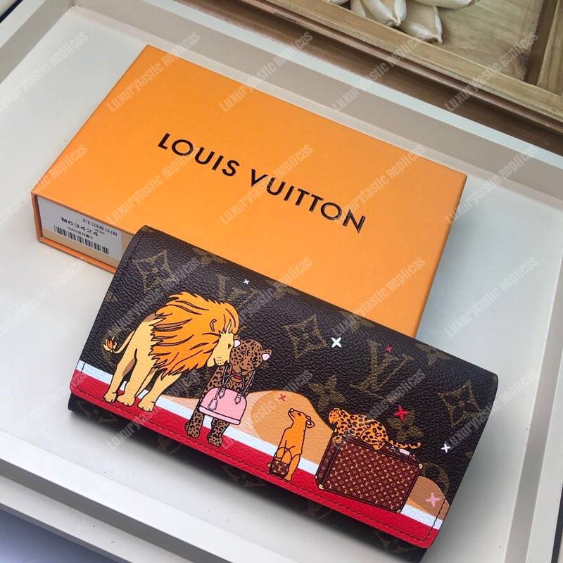 LV Sarah Wallet Lion and Cheetah