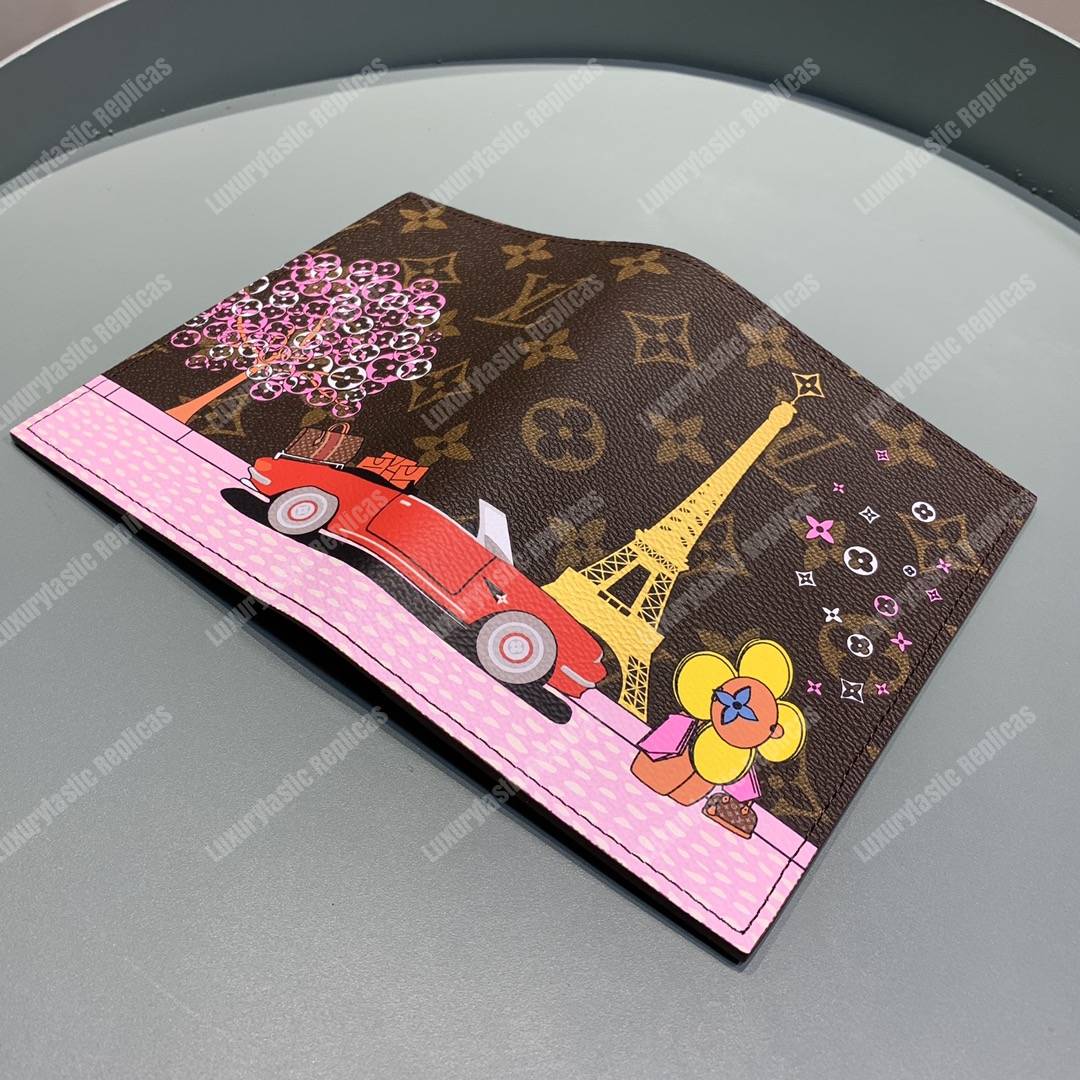 LV Passport Cover Monogram Eiffel Tower