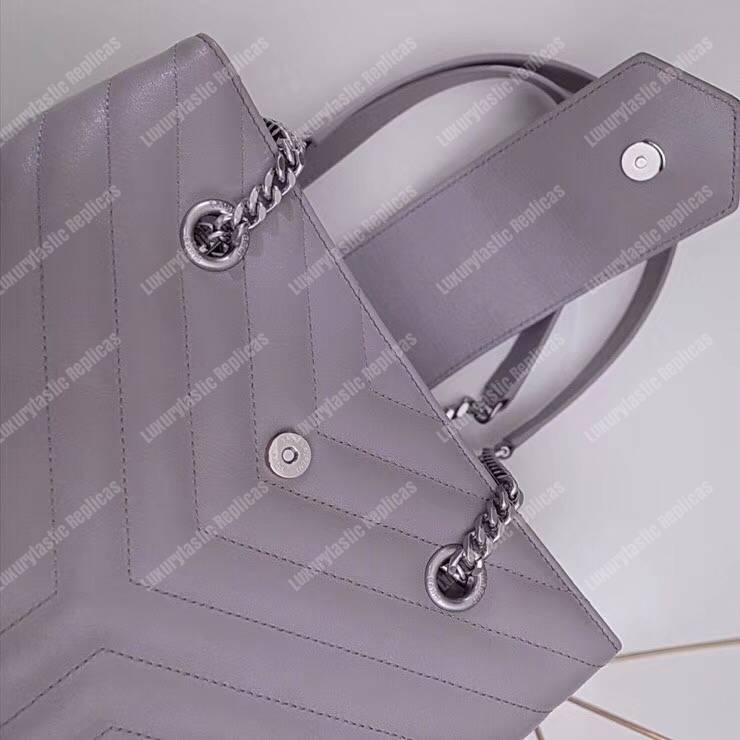 Saint Laurent Large Loulou Shopping Bag Earth Grey