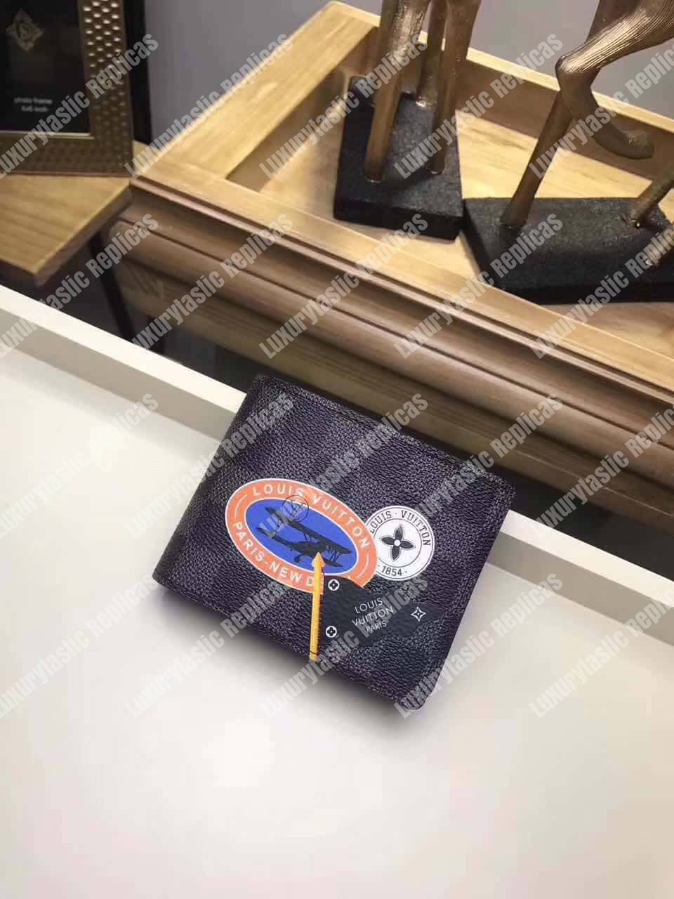 LV League Damier Graphite Canvas Multiple Wallet 2017