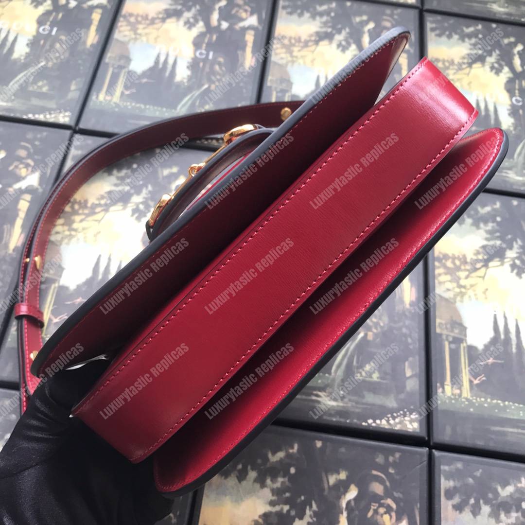 G*u*i 1955 horsebit shoulder bag red