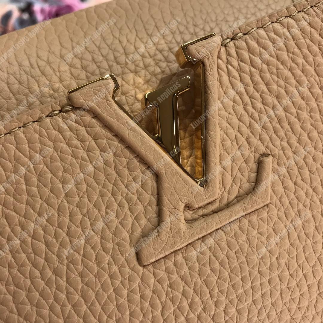 LV Capucines BB Taurillon Leather Beige