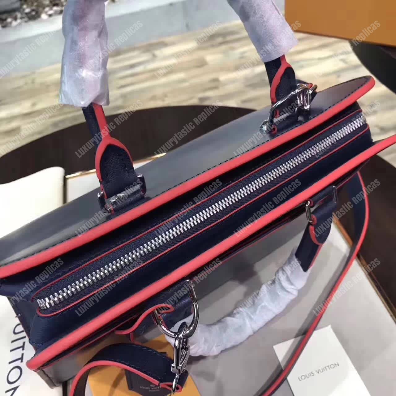 LV Epi Vaneau MM Bag Epi Leather Indigo