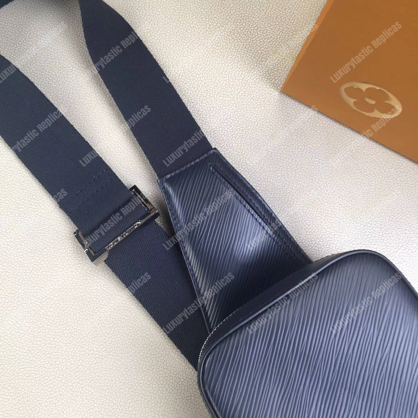 LV Geronimos Messenger Bag Epi Leather Navy Blue