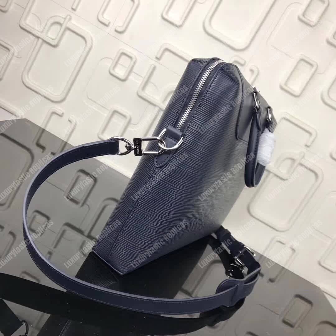 LV Porte-Documents Jour Epi Leather Navy Blue