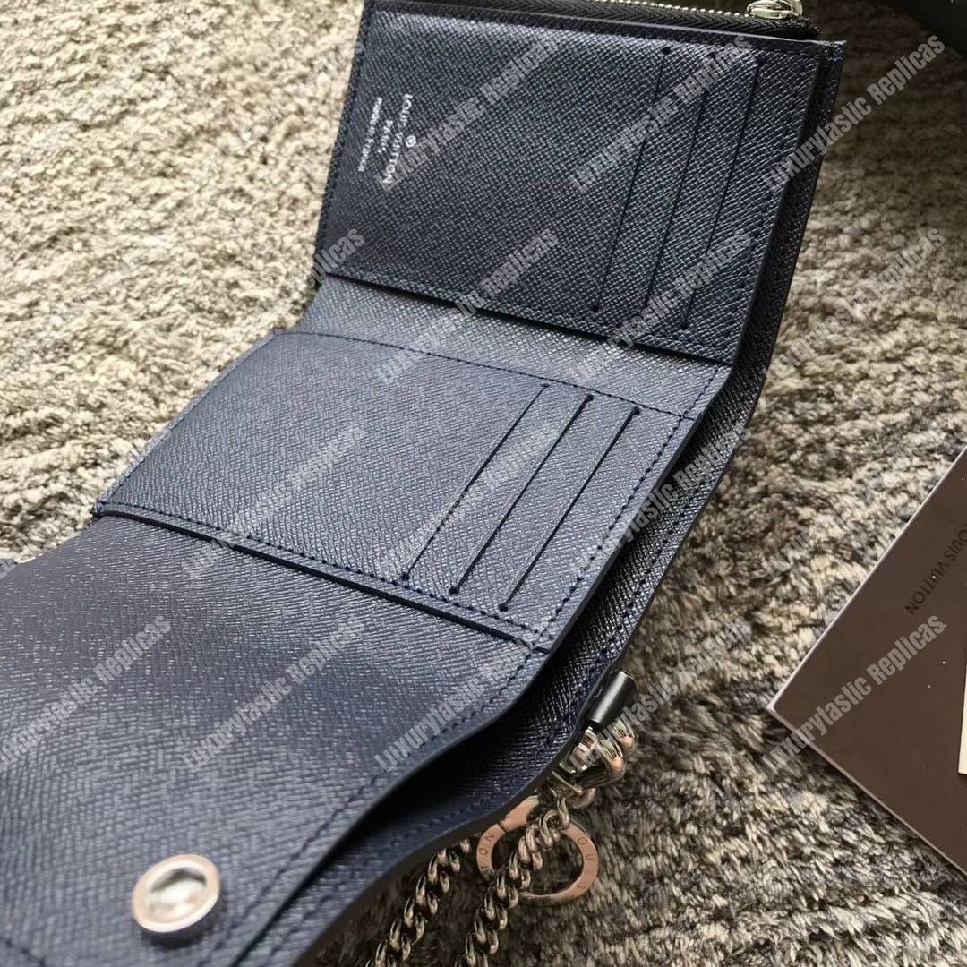 LV Rivets Chain Wallet Epi Leather