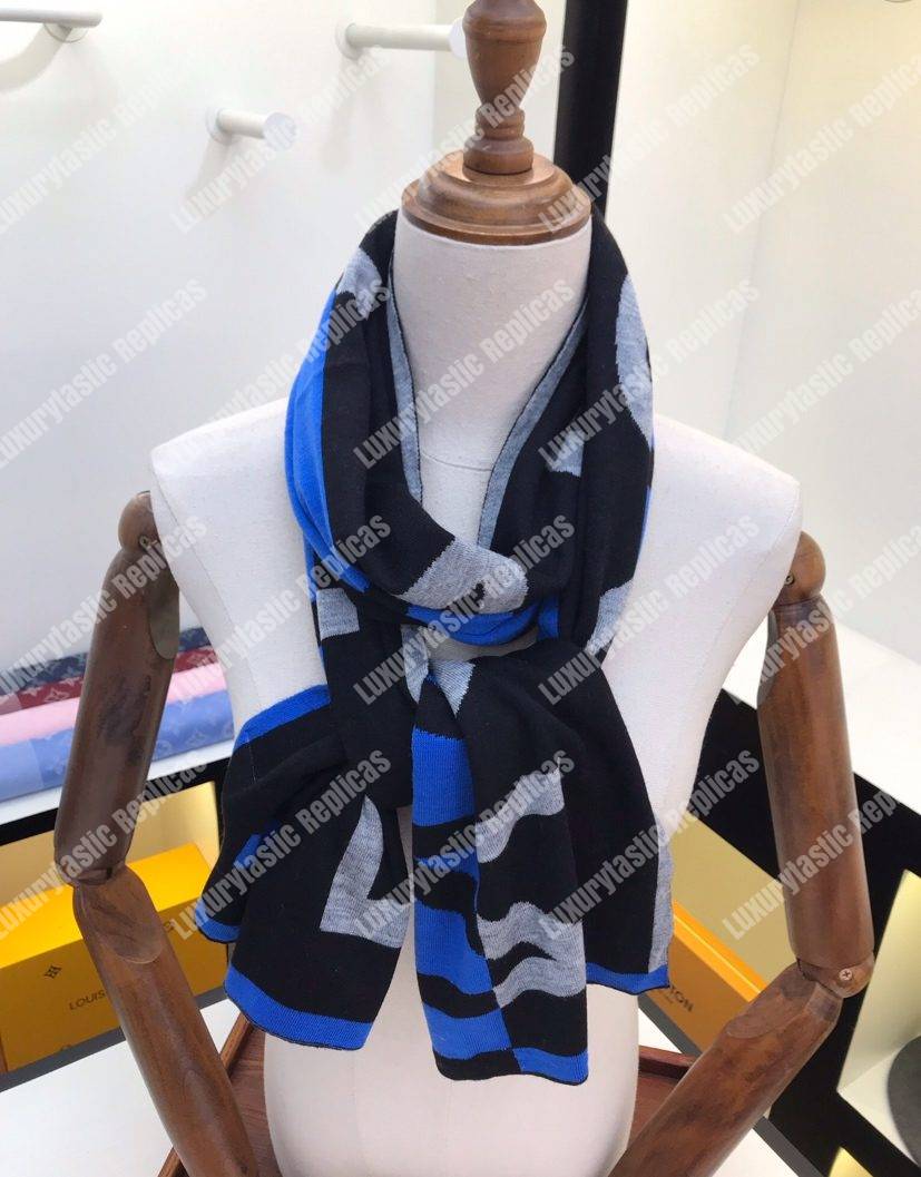 LV Horizon Scarf Gris Bleu