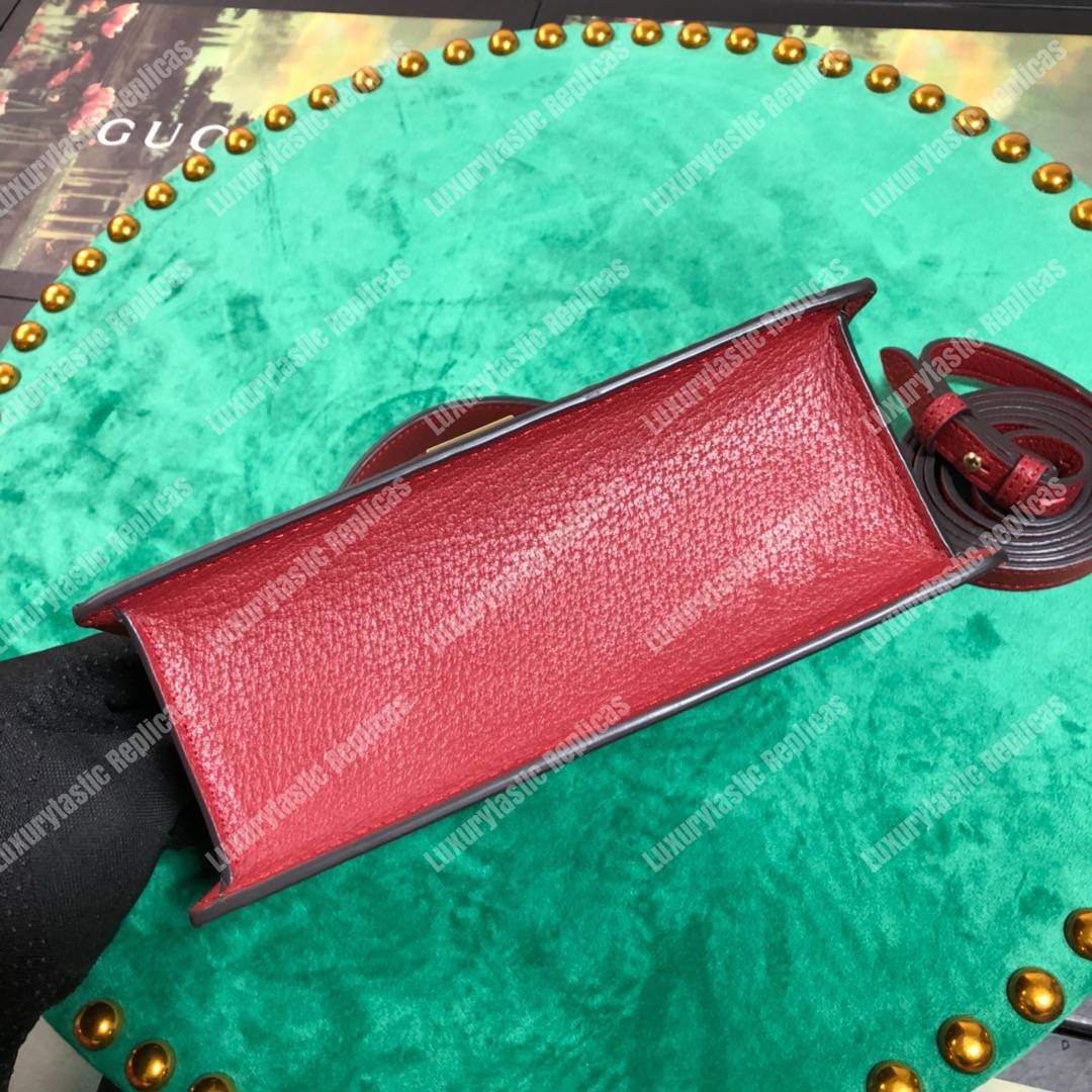 G*u*i sylvie gg sup*e canvas mini bag red