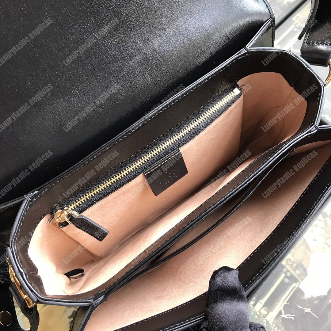 G*u*i 1995 horsebit shoulder bag black