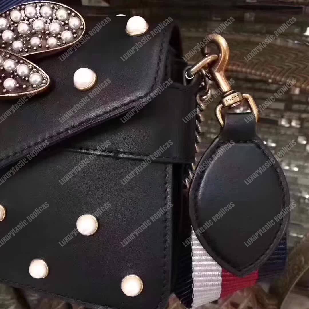 G*u*i broadway leather mini bag black