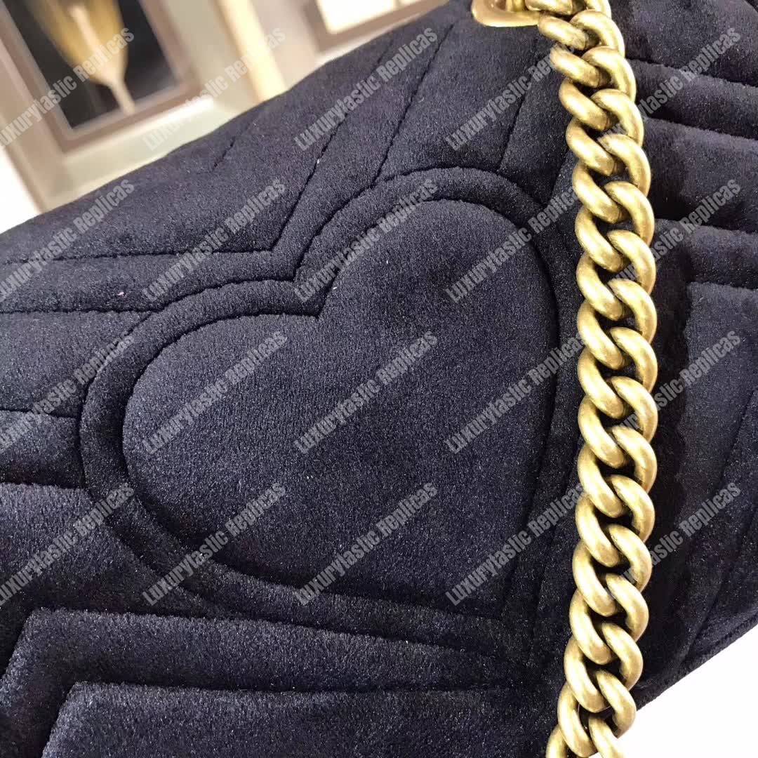 G*u*i gg marmont embroidered velvet mini bag blooms