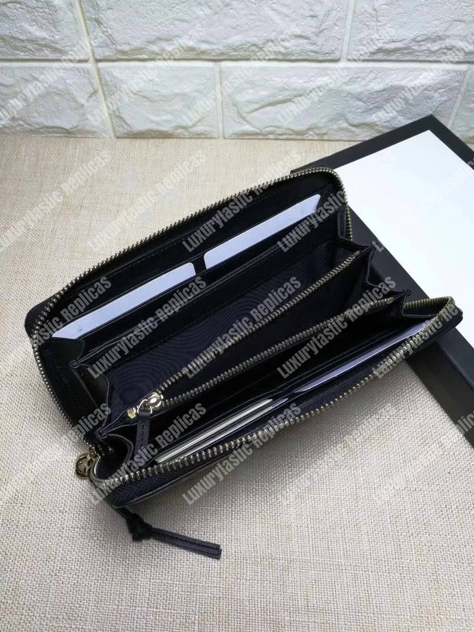 G*u*i gg bree G*u*issima zip around wallet black