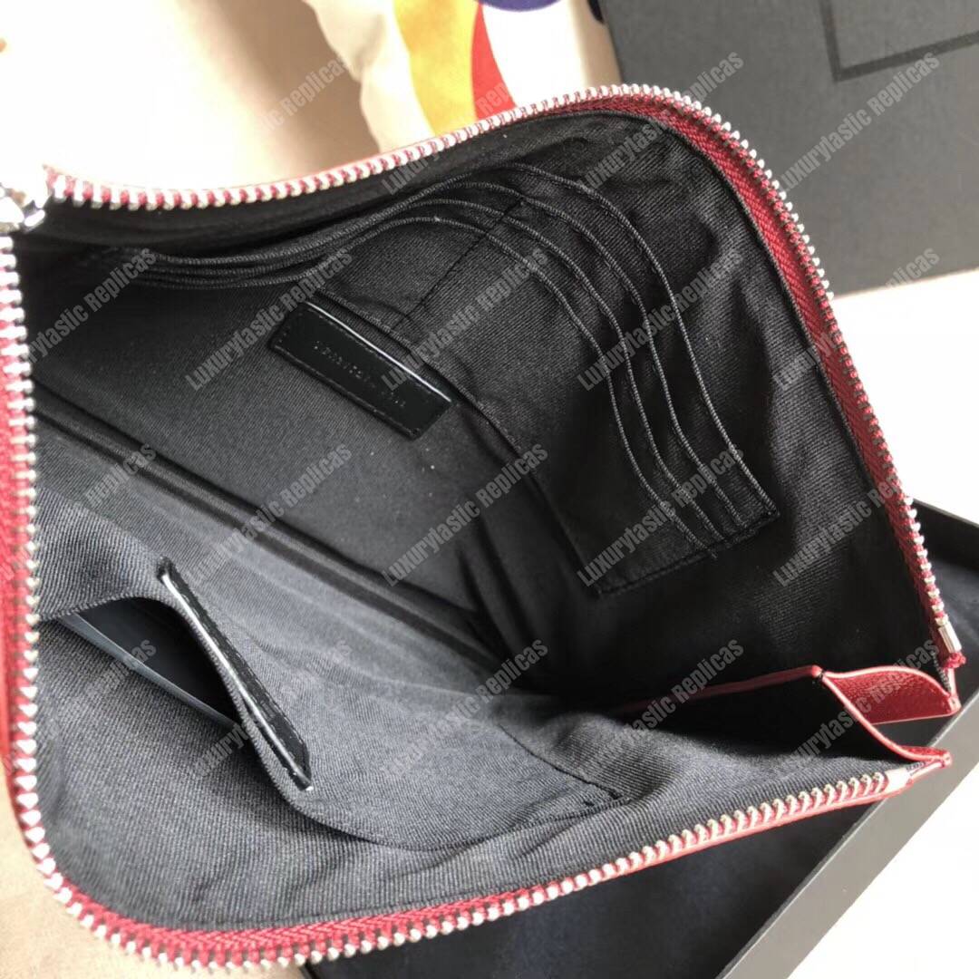 Saint Laurent Zipped Tablet Holder Red