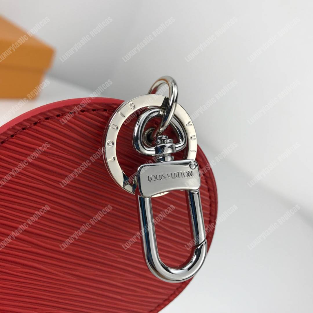 LV Mirror Bag Charm & Key Holder Epi Leather Red
