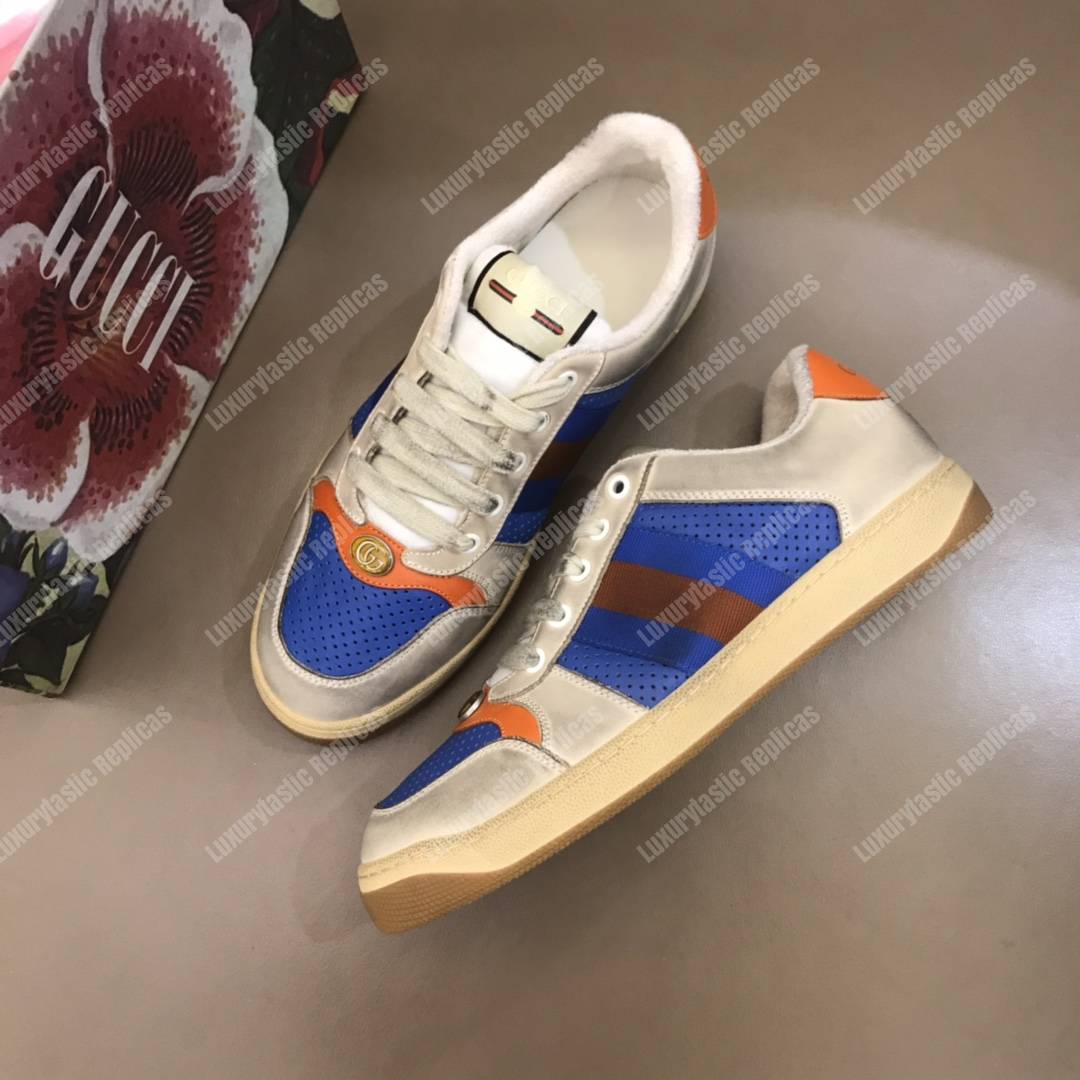G*u*i screener leather sneaker blue